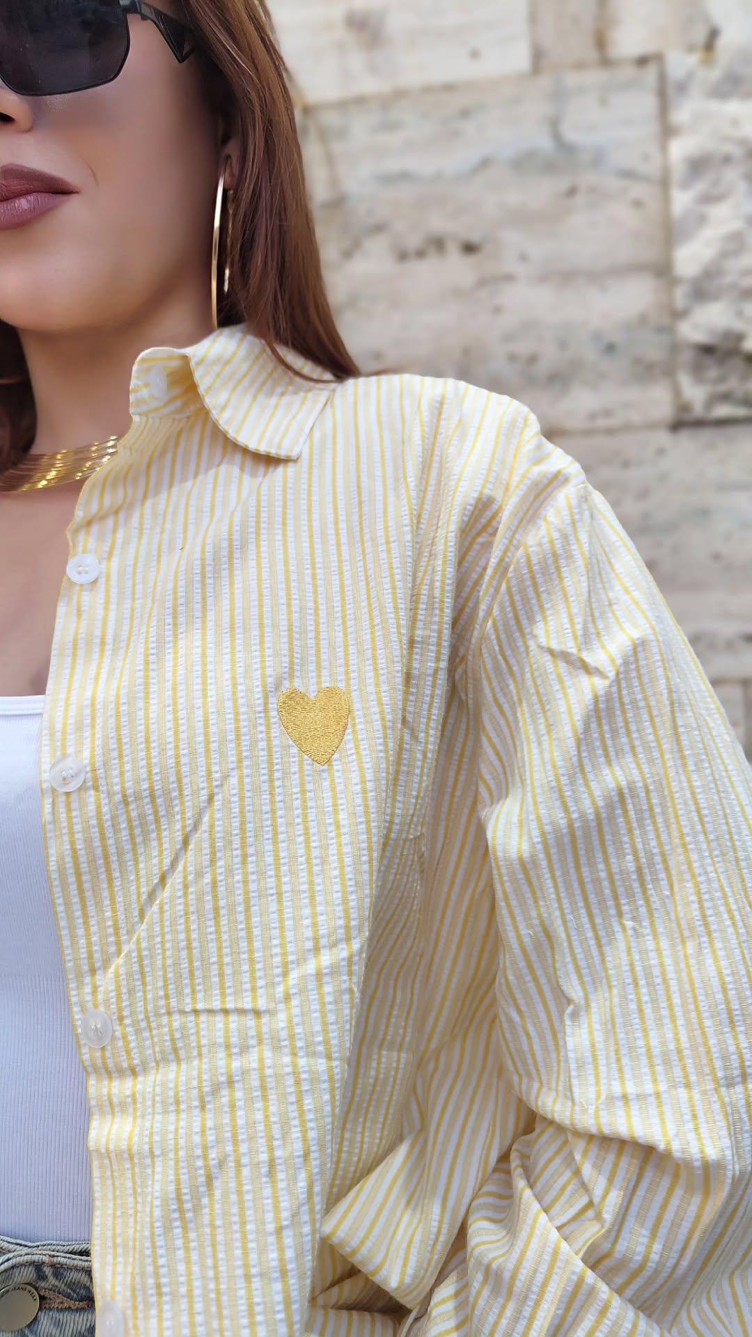 Camicia Love Gialla