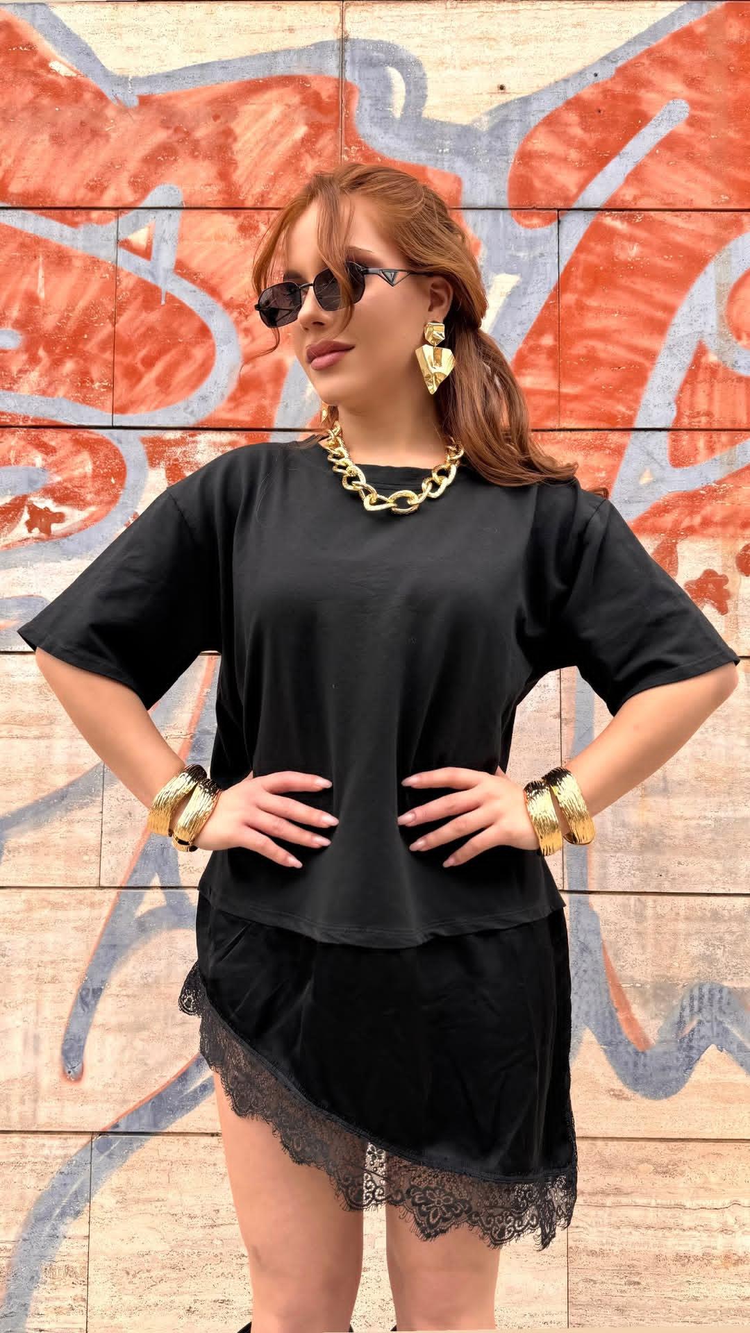 T-shirt Veronica nero