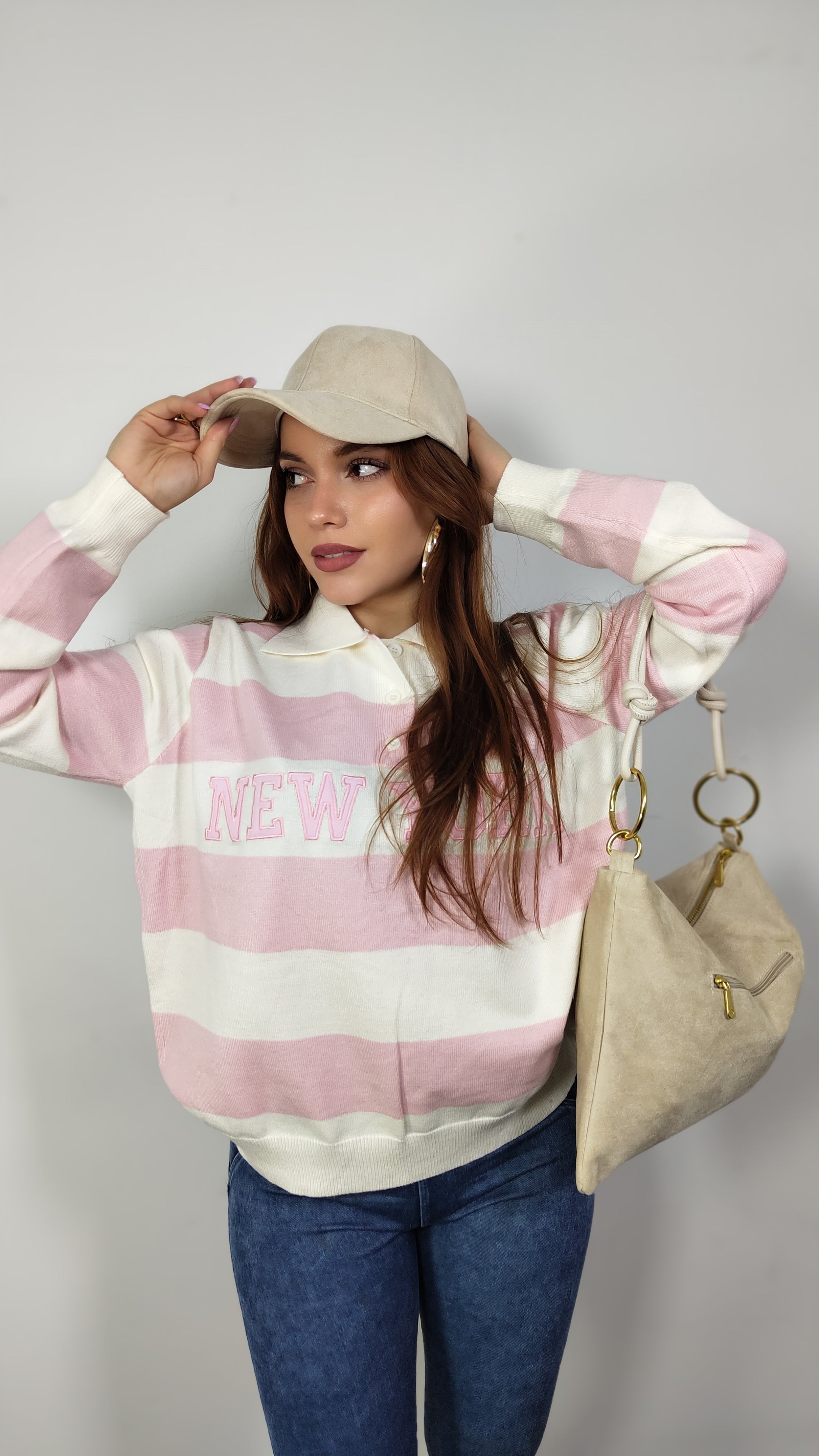 Pull Polo rosa