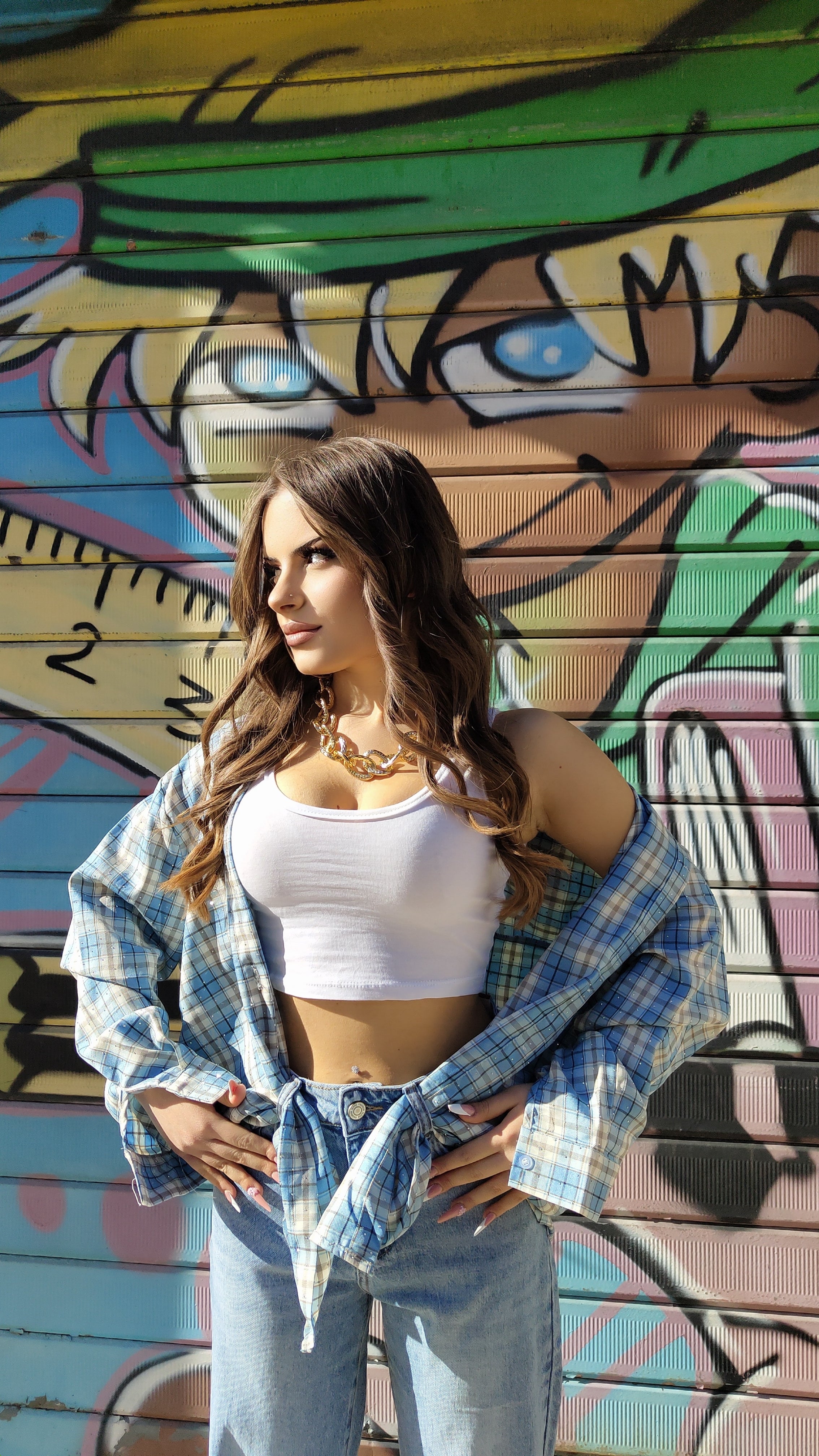 Camicia Viola Celeste