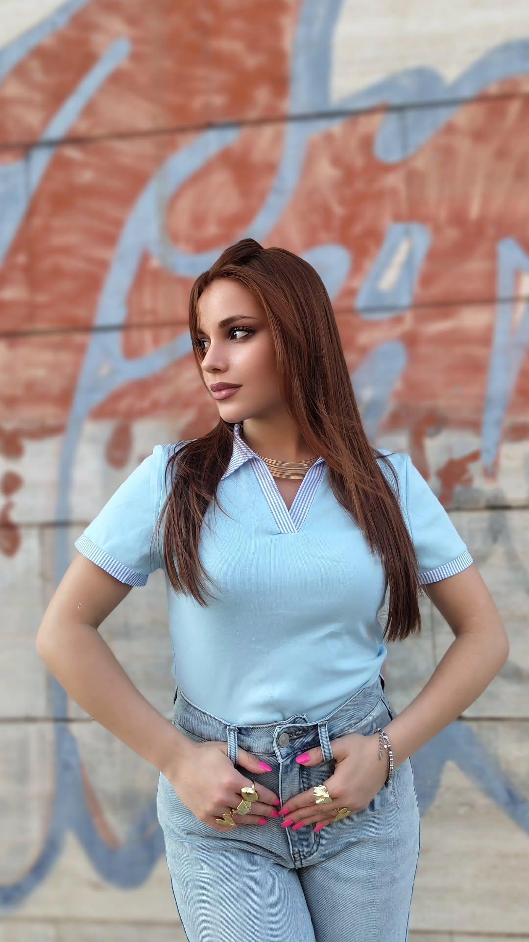 Maglia Mayla Celeste