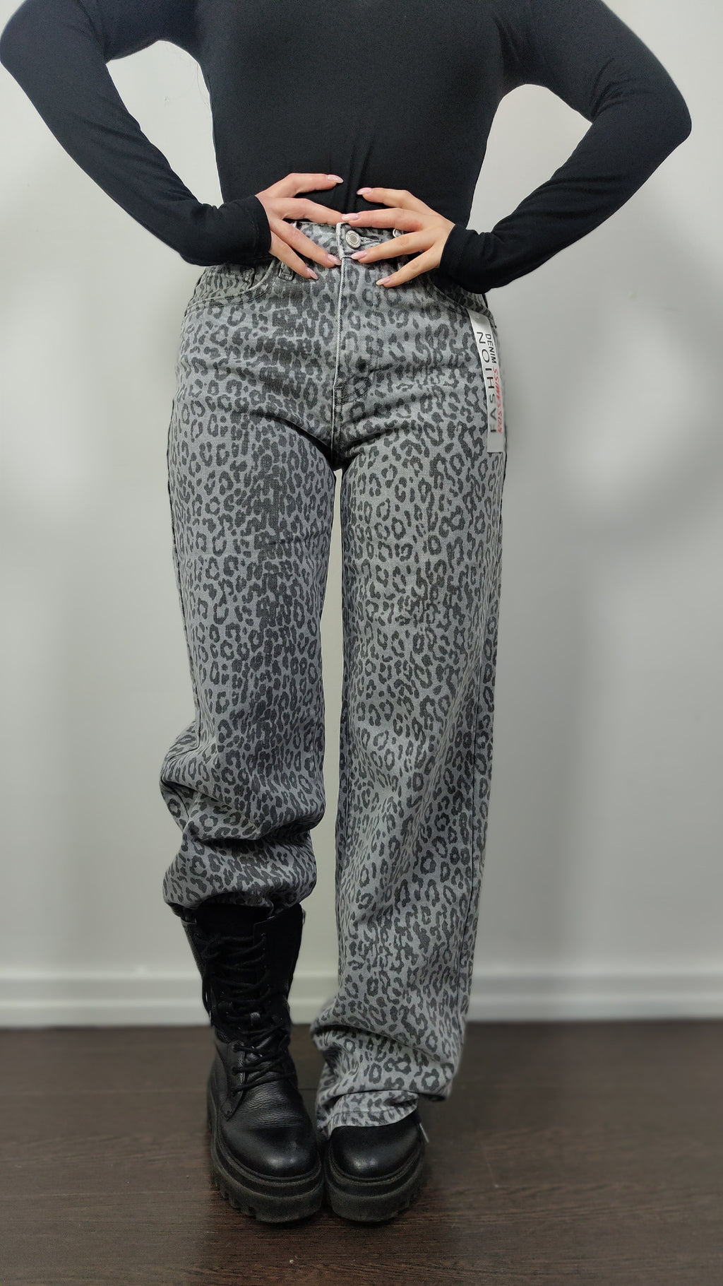 Jeans maculato grey