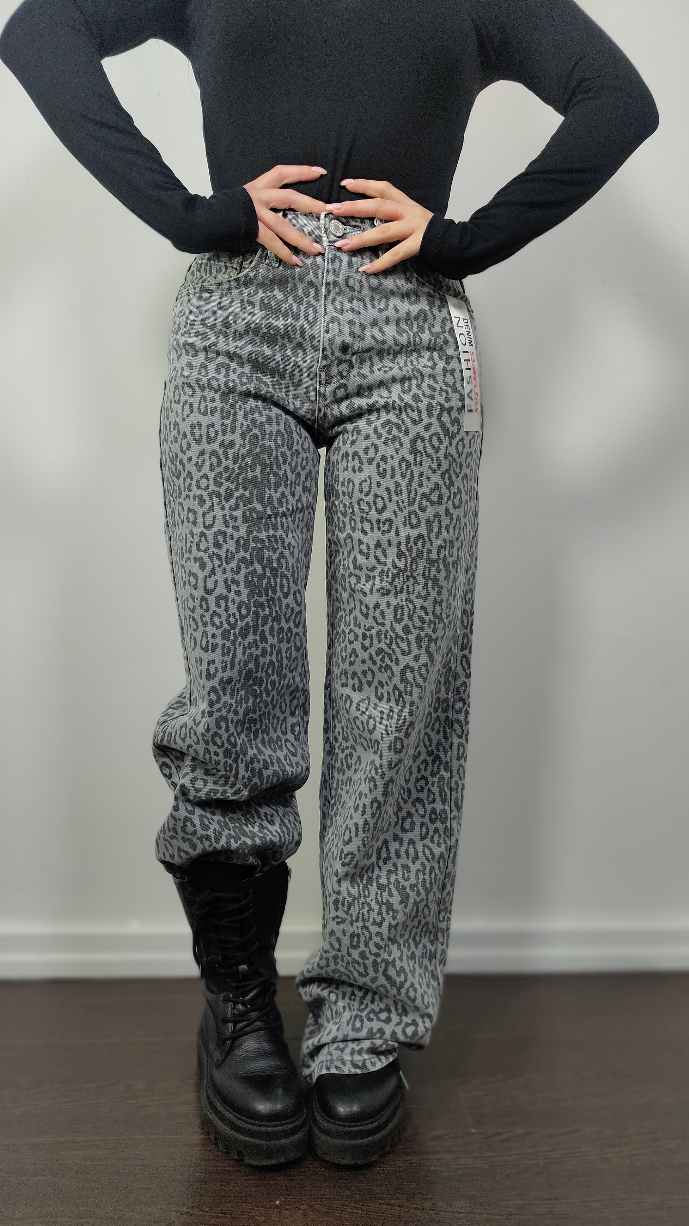 Jeans maculato grey