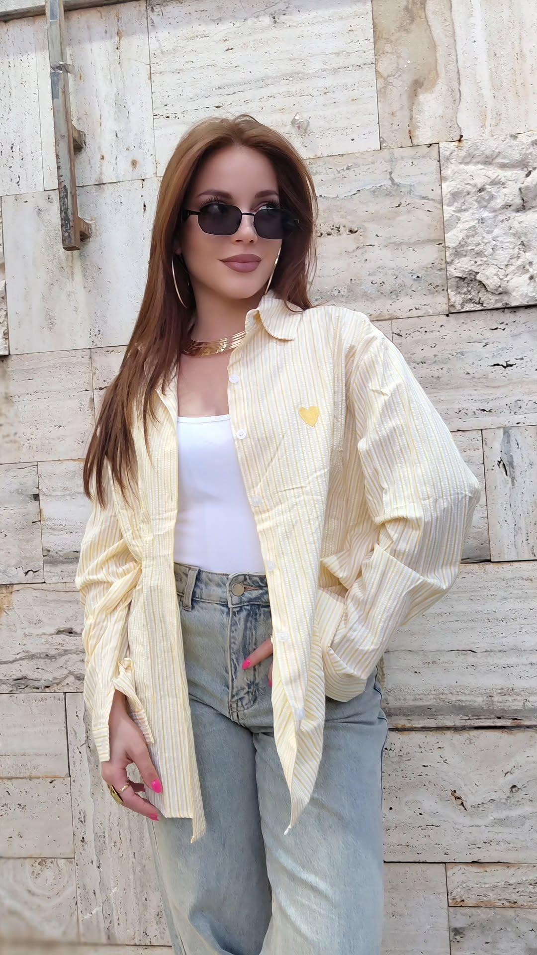 Camicia Love Gialla