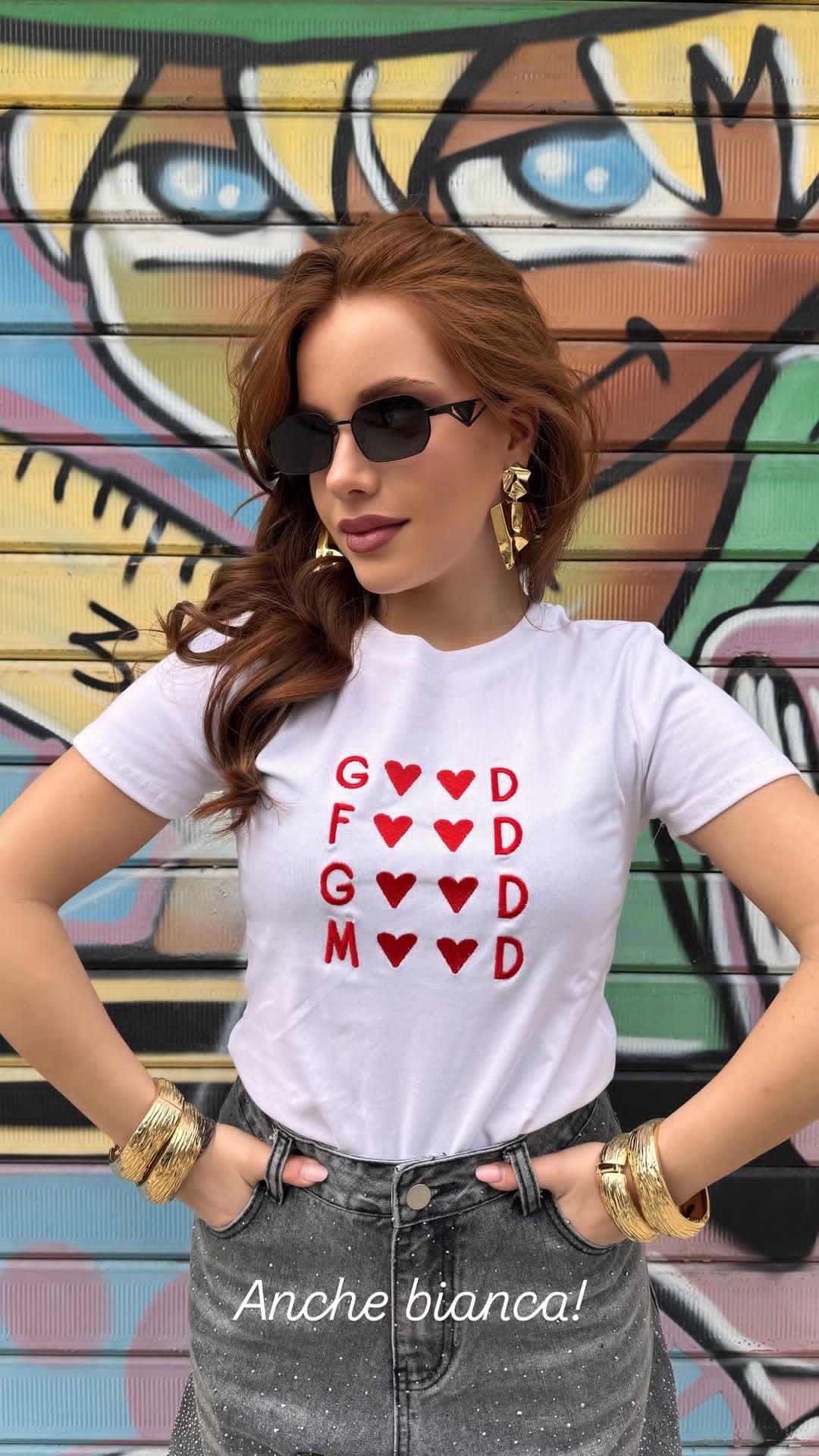 T-shirt Mood bianca